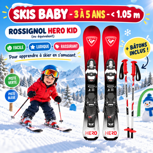 Skis Baby – 3 à 5 ans – <1.05m