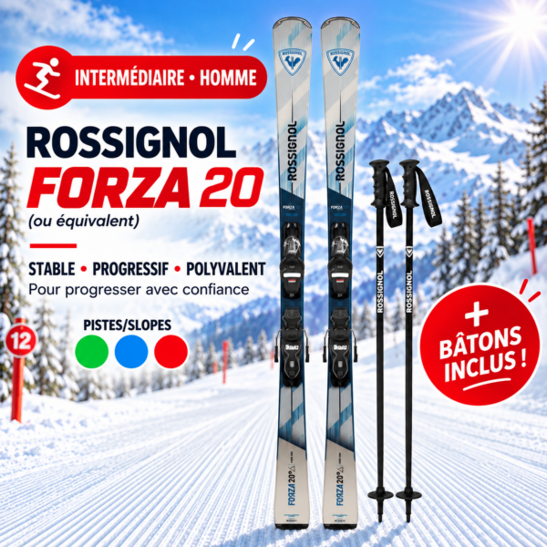 Skis piste Intermédiaire Hommes