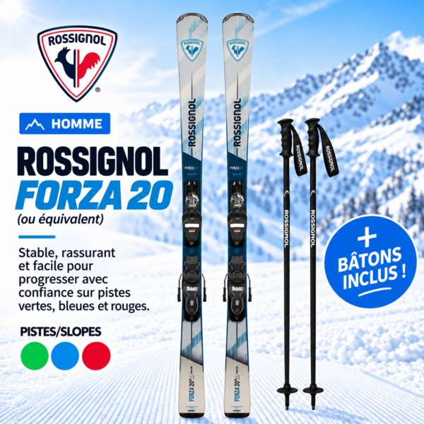 Skis piste intermédiaire Hommes