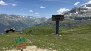 Arrivée au secteur Marcel's Farm sur les hauteurs de l'Alpe d'Huez